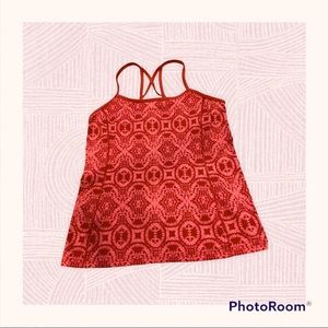 ATHLETA TOP WITH ORANGE DESIGN SIZE M